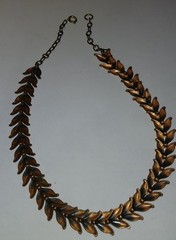 Copper linked arrows 14″ choker necklace vintage