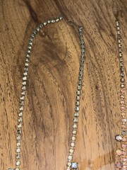 Vintage 1950s 1960s Pair Of Rhinestone Chokers Necklaces 15” – 16”
