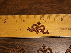 Lot Of 10 Studded Bow Crown France Vintage 60s Brass Stampings Findings Jewelry