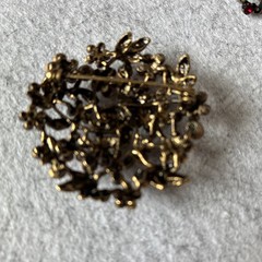 Vintage Red Stone Brooch And Earrings. Free shipping.
