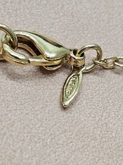 Vintage Avon Necklace Pendant Gold Tone Jewelry Ball Crystal Sliding Charm Cute