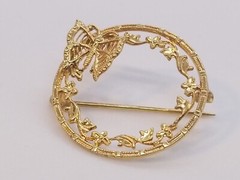 ’30s Antique Butterfly BELAIS Art Deco 10K Gold Filigree Brooch Pin 1.3 grams
