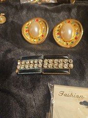 Grandma’s Jewelry Costume Jewelry Lot With Gold