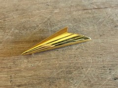 Arrow Art Deco Style Brooch Large Vtg Napier 2-7/8″ Fashion Pin Brass/Gold Tone
