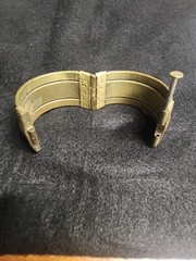 Vintage India bangle 100% genuine horn bone brass stone bracelet Made In India