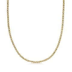 Vintage 3.30 ct. t.w. Diamond Tennis Necklace in 10kt Yellow Gold. 15.5 inches