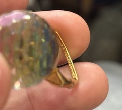 Vintage VENDOME Faceted Crystal Disco Ball Cocktail RING~Square Shank~Patent,FJT
