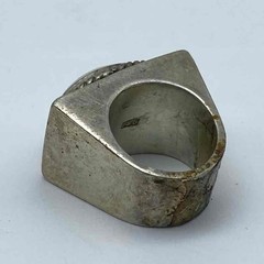 Crenshaw Vintage Sterling Silver 925 Mother of Pearl Statement Ring Sz 5.5