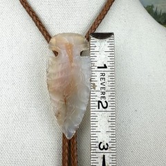 Impressive Vintage Western Southwestern Agate Arrowhead Bolo Tie