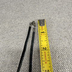 Vintage Cross Necklace Christian Stone Pendant Black Leather Chain 18”