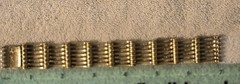Vintage 1940s Roger Edet Paris Gold-Toned Architectural Link Bracelet Modèle Dép