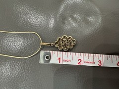 Stunning Gold Over STERLING SILVER YellowCZ Necklace PENDANT
