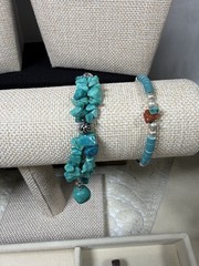 Vintage & Modern Estate 22 Pc Turquoise Inspired Jewelry Lot-All Wearable