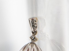 Designer WS Signed $1400 Tahitian Pearl Diamond 18k White Gold Pendant 4g