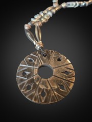 Vintage Tribal Boho Horn Necklace Ethnic Boho Carved Statement
