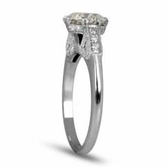White Diamond 2.10 Ct Art Deco Vintage Wedding Ring 925 Sterling Silver