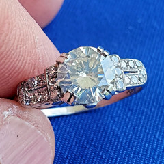 Original EARTH MINED DIAMOND Deco 2ct Engagement Ring Vintage PLATINUM Solitaire