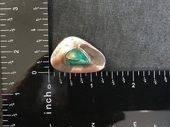 Vtg Modernist 935 Silver Eilat Stone Pin Pendant Bezalel Art Academy Jerusalem