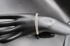 Vtg Sterling Silver Mariner or Anchor Link Bracelet 925 6.5″ Beautiful