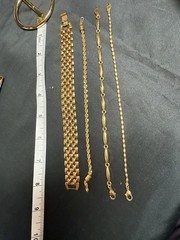 Gold Jewelry Lot Trifari Napier Estate 90s Career Statement Necklaces Bracelets
