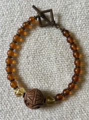 Boho Costume Jewelry Lot Of 11 Pieces Some Vintage Wood Leather Stone
