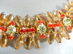 JULIANA D&E BOOK SET GRAND PARURE COFFIN RHINESTONES GOLD RED 5 PIECE SET