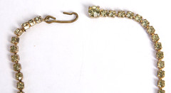 Vintage Multicolor Rhinestone Climber Clip On Earrings & Choker Necklace Set