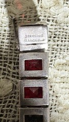Antique Art Deco Watchenheimer Co Diamonbar Sterling Silver Bracelet 7 Inches