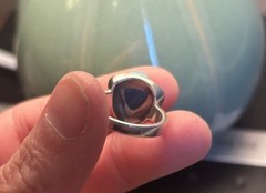 Vintage Silver 925 CRZ Lapiz & Turquoise Ring