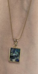 1/20 GF 14K FED Gold Fill Serpentine S Link Chain Necklace 18.25″ Mosaic Pendant