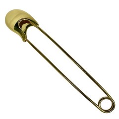 Vintage 14K Yellow Gold 4 3/8 Inches Long Safety Pin Brooch