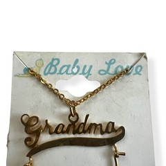Vintage 1980s Grandma Charm Necklace Baby Love Made In USA – Charm Included