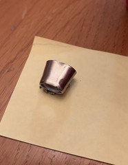 Vintage Square Dancers Scarf Ring