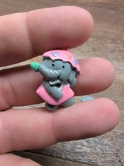 Vintage Retro Resin Pin Back Brooch Small Baby Elephant Set Of 3