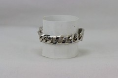 Swank Vintage Silver Tone Chunk-Chain Bracelet, 4gr