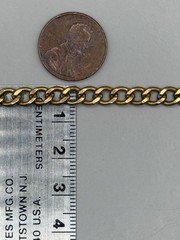 VTG 1/20 12k Yellow Gold Filled Curb Chain Cuban Link Bracelet 7” 5mm