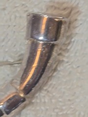 Silver Horn Shaped Brooch Pin