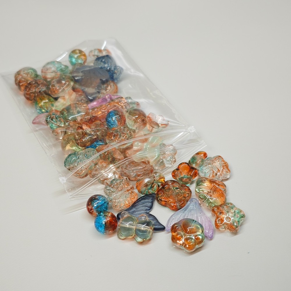 100g Handmade Glass Beads for Jewelry Making – 200 Mixed Styles Assortment