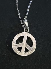 Vintage Lady Remington Lia Sophia Peace Symbol Necklace- Signed