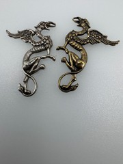 Large Lot of Griffin Brass And Silver Toned stamping jewelry finding