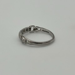 Vintage Antique Art Deco Platinum Diamond Filigree Wedding Band Ring Size 5.75