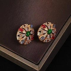 Vintage Ciner Style Multicolor Necklace Earrings Bracelet Jewelry Set