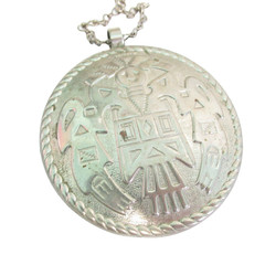 Nickel Silver Bell Trading Post Pendant Necklace Dancer Southwestern Large