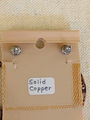 Vintage Wheeler Sunrise Copper Large Hoop Dangle Earrings Original Card USA