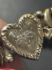 Vintage LaMode Heart Precious Metal Bracelet Possibly Gold Filled