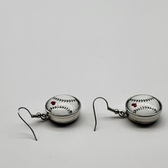 Baseball Mom Sports Fan Dangle pierced Earrings Love the game