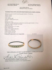 Lovely 9KT Solid Yellow Gold with Peridot Bangle Bracelet – English