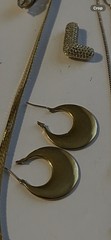 vintage 10 piece jewelry set 2 Pairs Of Monet Earrings Gold Tone Chain Necklace