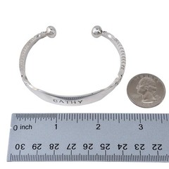 Moroccan Berber ID Cuff Bracelet | CATHY | Vintage Sterling Silver 925 | 7″