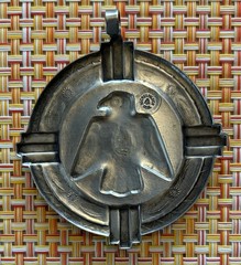Bell Trading Navajo Thunderbird Pendant – Nickel – “Turquoise” Marked – No Chain